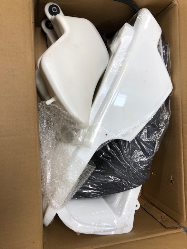 Photo 2 of labwork Plastic Fender Body Seat Gas Tank Replacement for Yamaha PW50 PY50 White ***Pieces are loose in box, unknown if anything is missing.***