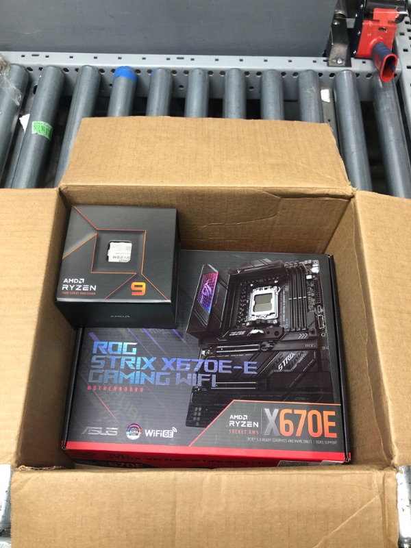 Photo 2 of Micro Center AMD Ryzen 9 7950X 16-Core, 32-Thread Unlocked Desktop Processor Bundle with ASUS ROG Strix X670E-E Gaming WiFi ATX Gaming Motherboard AMD Ryzen 9 7950X + ASUS ROG STRIX X670E-E GAMING WIFI