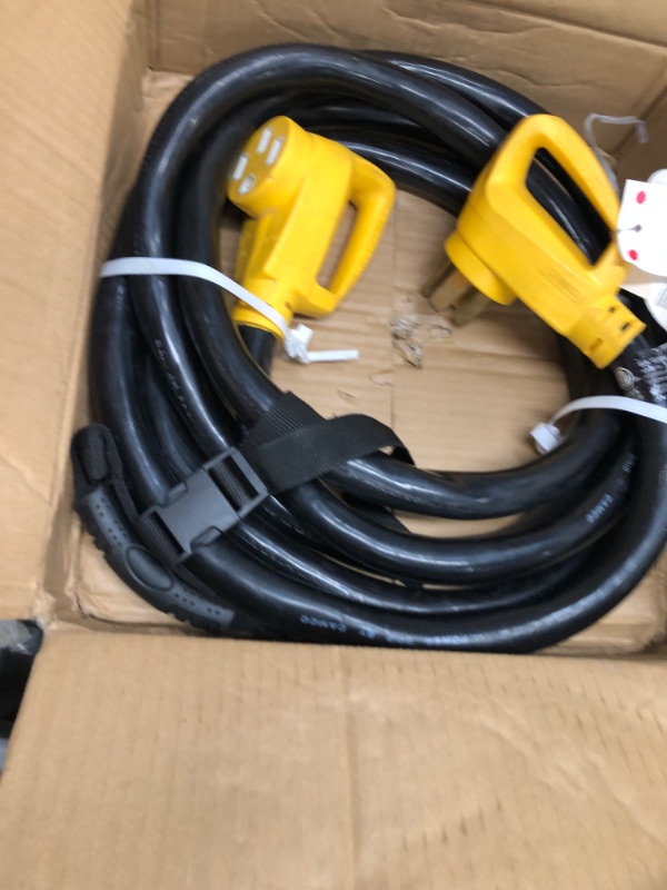 Photo 1 of Camco Extension Cord, PowerGrip Heavy-Duty Outdoor 50-Amp RV Extension Cord, 15 Feet (55194)
