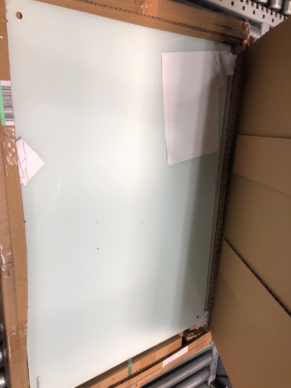 Photo 1 of Used *** Glass Dry Erase Board for Wall - Modern Frameless Glass Whiteboard 24''x36'', Large Magnetic White Board for Home Office Cafe Shops Decor White 24x36