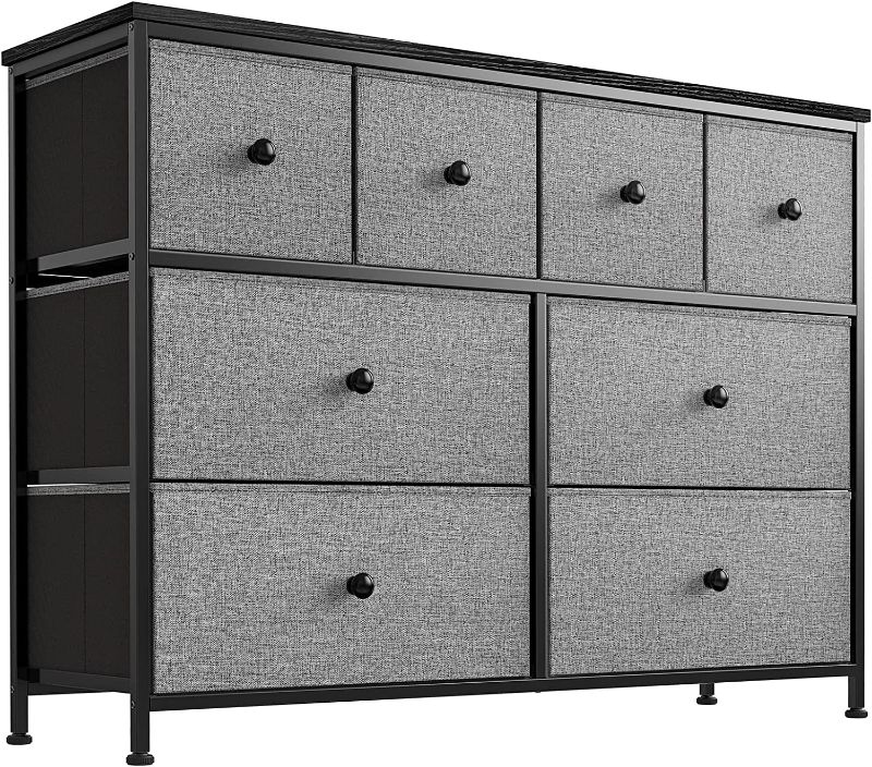 Photo 1 of **PARTS ONLY**
REAHOME 8 Drawer Dresser for Bedroom Chest of Drawers Closets (Black Gray) YLZ8B5