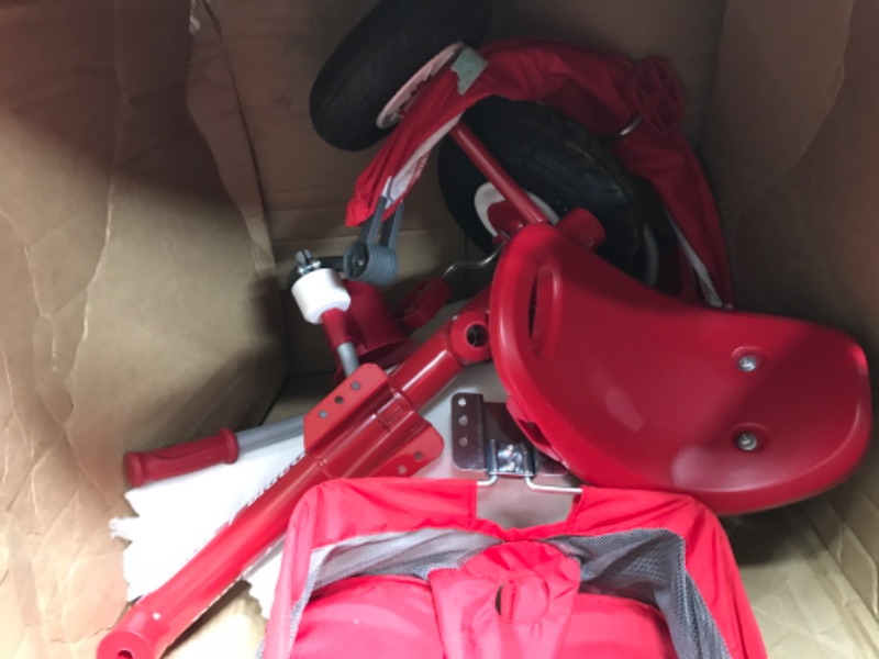 Photo 4 of **MISSING PARTS** Radio Flyer Ultimate All-Terrain Stroll 'N Trike, Kids and Toddler Tricycle, Red Toddler Bike, For Ages 9 Months - 5 Years Air Tire Ultimate