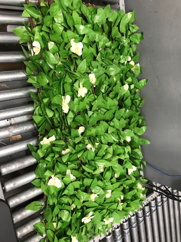 Photo 1 of DOEWORKS Expandable Fence Privacy Screen for Balcony Patio Outdoor, Faux Ivy Fencing Panel for Backdrop Garden Backyard Home Decorations - 4PACK 4 PC