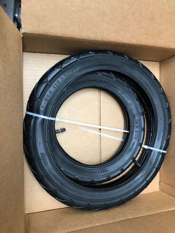 Photo 2 of 12.5'' Front and 16'' Back Wheel Replacement Tubes and Tires | Compatible with BoB Stroller Tire Tube Revolution SE/Pro/Flex/SU/Ironman - Made from BPA/Latex Free Butyl Rubber