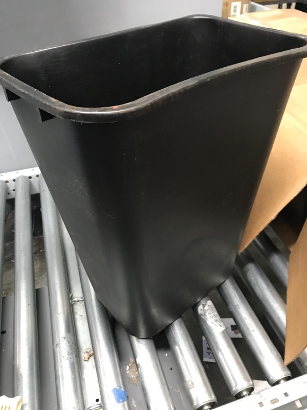 Photo 2 of **USED**  AmazonCommercial 10 Gallon Commercial Office Wastebasket, Black, 1-Pack BLACK 10 GALLON 1 pack