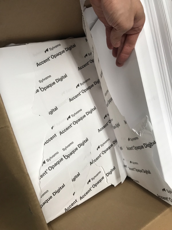 Photo 3 of **POSSIBLE MISSING PIECES**  Accent Opaque 17” x 11” White Cardstock Paper, 100lb, 271gsm – 200 Sheets (1 Ream) – Premium Smooth Heavy Cardstock, Printer Paper for Invitations, Cards, Menus, Business Cards – 188093R 100lb 1 Ream | 200 Sheets Ledger (11x17