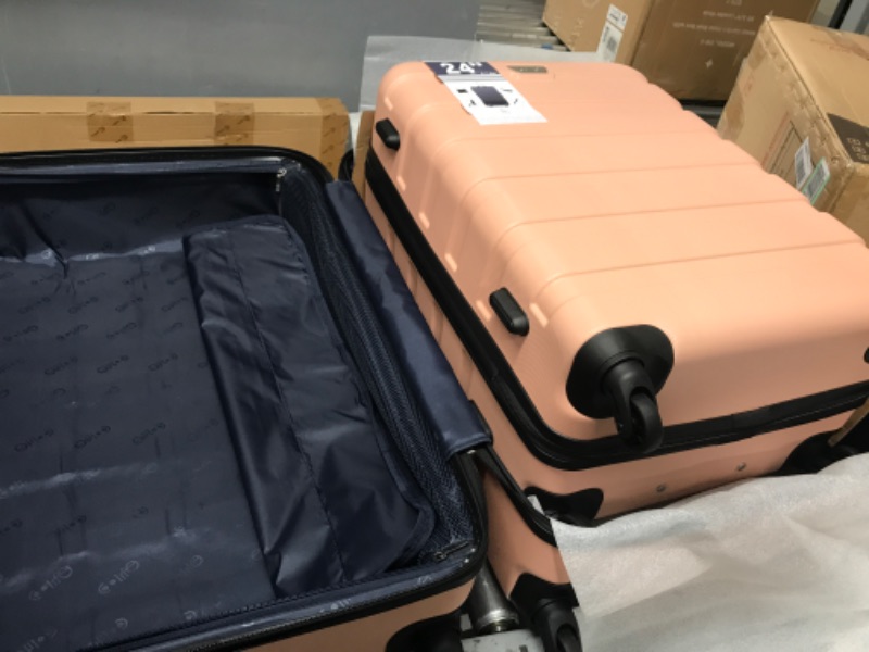 Photo 3 of **NEW**   COOLIFE Luggage 3 Piece Set Suitcase Spinner Hardshell Lightweight TSA Lock 4 Piece Set sakura pink