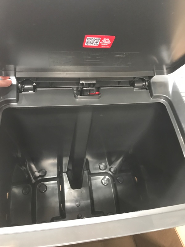 Photo 3 of **NEW**   Rubbermaid Premier Series II Step-On Trash Can for Home and Kitchen, with Lid Lock and Slow Close, 13 Gallon, Charcoal