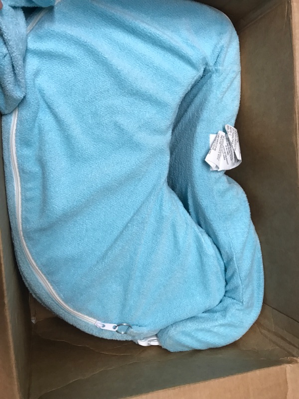 Photo 2 of *USED* My Brest Friend Deluxe Nursing Pillow for Breastfeeding & Bottle Feeding, Enhanced Posture Support, Double Straps & Removable Extra Soft Slipcover, Aqua Deluxe Aqua