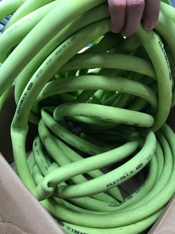 Photo 3 of **USED**  Flexzilla HFZG5100YW Garden Lead-in Hose 5/8 in. x 100 ft, Heavy Duty, Lightweight, Drinking Water Safe, Green 5/8" x 100' (feet) Hose