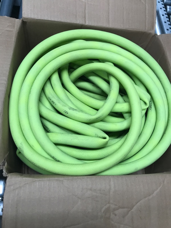 Photo 2 of **USED**  Flexzilla HFZG5100YW Garden Lead-in Hose 5/8 in. x 100 ft, Heavy Duty, Lightweight, Drinking Water Safe, Green 5/8" x 100' (feet) Hose