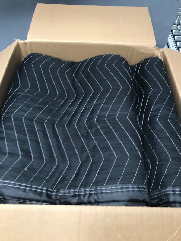 Photo 2 of **USED**  US Cargo Control Supreme Mover Heavy Duty Moving Blankets 80 Inches x 72 Inches - Black/White Moving Pads - Cotton/Polyester Blend Fabric - 7.5 Pounds Per Blanket - Washable and Reusable - 4 Pack 4 Blankets