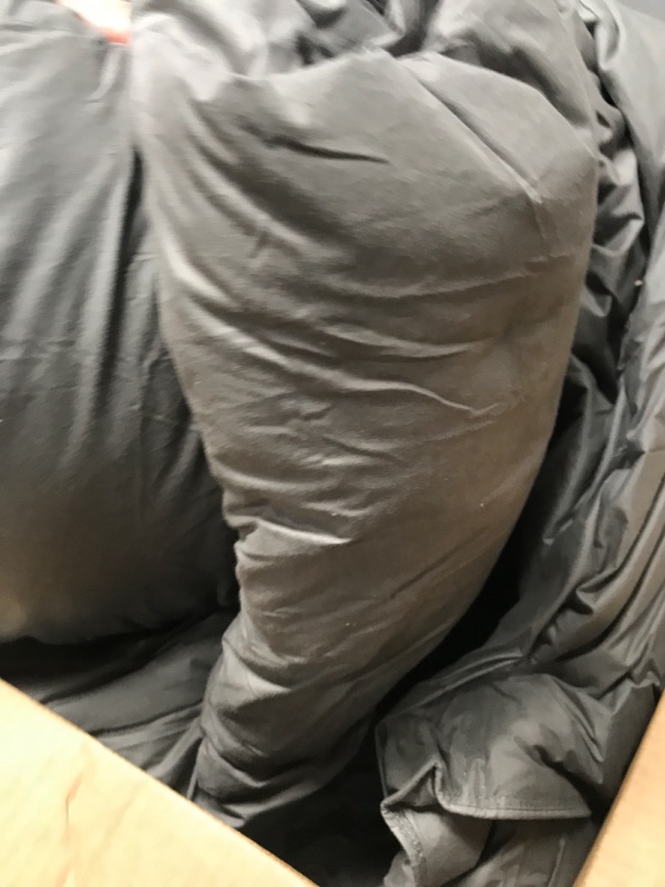 Photo 3 of **USED**   Cosybay Cotton Quilted Grey Feather Comforter Filled with Feather & Down –Machine Washable - All Season Duvet Insert or Stand-Alone –Cal-King Size (104*96Inch) California King Grey/All Season