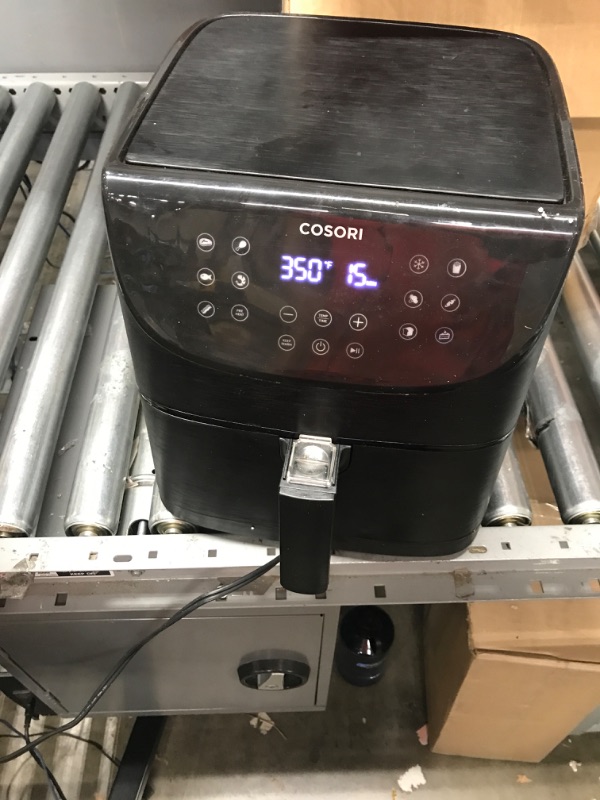 Photo 2 of **USED-DIRTY**    COSORI Pro II Air Fryer Oven Combo, 5.8QT Max Xl Large Cooker with 12 One-Touch Savable Custom Functions, Cookbook and Online Recipes, Nonstick and Dishwasher-Safe Detachable Square Basket Pro ? BLACK