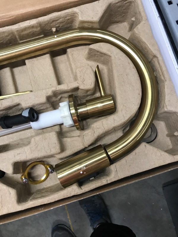 Photo 3 of **USED**  Kohler Koi R22940-SD-2MB Pull Down Kitchen Faucet with Soap Dispenser Vibrant Brushed Moderne Brass Finish