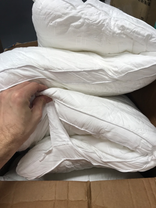 Photo 2 of **USED**   Falmn Bed Pillows for Sleeping Down Alternative Pillows Quilting Cooling Hotel Quality Premium Gusseted Pillows for Back, Stomach or Side Sleepers Set of 2 King Size