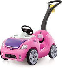 Photo 1 of **DAMAGED** Step2 Whisper Ride II Kids Push Ride-On Car Buggy w/ Pull Handle and Horn, PINK