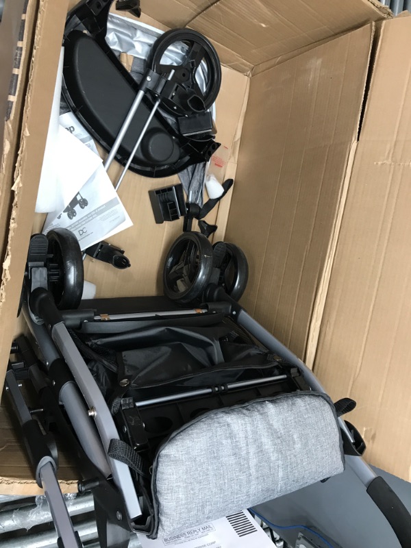 Photo 1 of **MINOR DAMAGE* MISSING PARTS* * Jeep Unlimited Reversible Handle Stroller, Grey Tweed