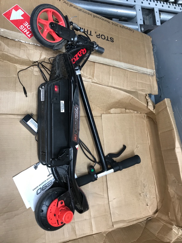 Photo 5 of **DAMAGED** `Razor Power Core E90 Electric Scooter - Hub Motor, Up to 10 mph and 80 min Ride Time, for Kids 8 and Up
