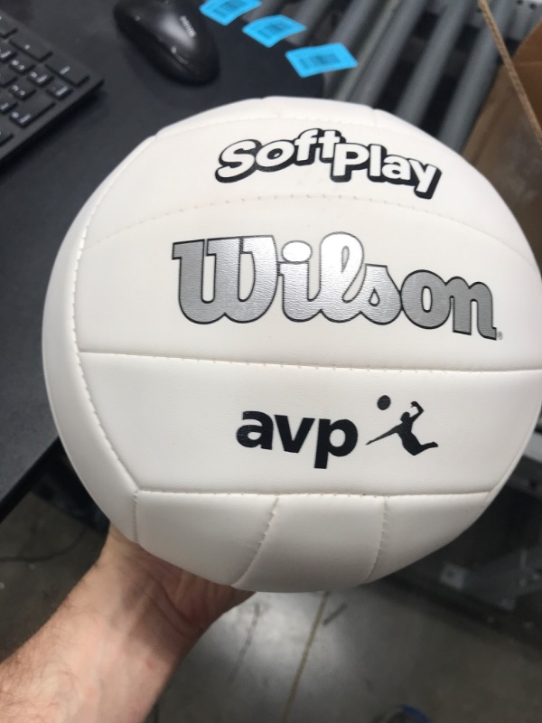 Photo 2 of *NEW*   WILSON AVP Soft Play Volleyball - Official Size AVP Soft Play White