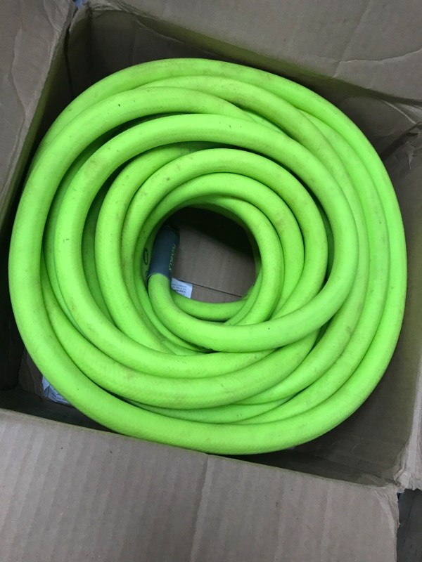 Photo 2 of **USED/MISSING NOZZLE**   Flexzilla Garden Hose 5/8 in. x 75 ft, Heavy Duty, Lightweight, Drinking Water Safe, ZillaGreen - HFZG575YW-E & 6-Pattern Adjustable Garden Hose Nozzle - NFZG64 5/8" x 75' (feet) Hose + Nozzle, Green