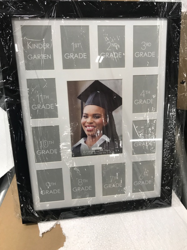 Photo 2 of **NEW**   Kate & Milo School Days Frame, Holds 13 Photos k-12, Kindergarten to High School Picture Frame, Graduation Party Decorations, Multi Photo Frames Collage, Large School Years Frame