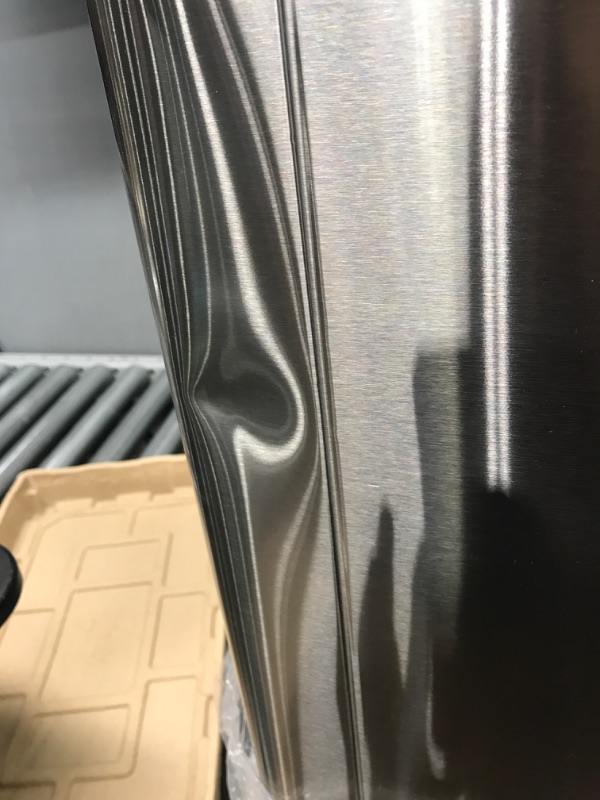Photo 1 of ***3 Dents on the sides*** EKO Mirage-X 47 Liter / 12.4 Gallon Touchless Rectangular Motion Sensor Trash Can with Removable Liner, Brushed Stainless Steel Finish 47 Liter with Liner