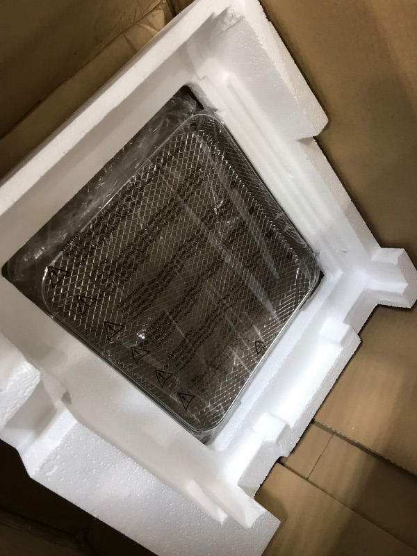 Photo 1 of COSORI Air Fryer Toaster Oven Combo, 12-in-1 Convection Ovens Countertop, Stainless Steel, Smart, 6-Slice Toast, 12-inch Pizza, with Bake, Roast, Broil, 75 Recipes&Accessories Tray, Basket, 26.4QT 25L+Air fryer stainless steel