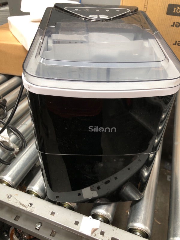 Photo 2 of *SEE NOTES* Silonn Ice Makers Countertop, 9 Cubes Ready in 6 Mins, 26lbs in 24Hrs, Self-Cleaning Ice Machine 