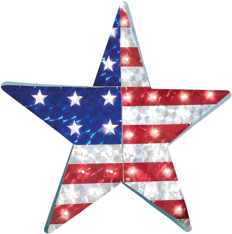 Photo 1 of  Patriotic Lighted Star Wall Decor