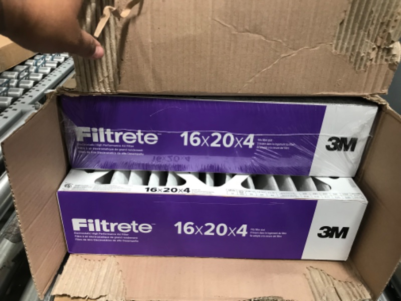 Photo 2 of 3M Filtrete 1550 16x20x4 Pack of 2 Elite/Premium Allergen Furnace Air Filters
