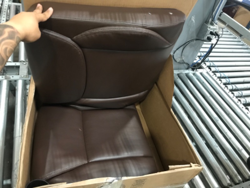 Photo 4 of ***parts only not functional***Amazon Basics Classic Puresoft Padded Mid-Back Office Computer Desk Chair with Armrest - Brown