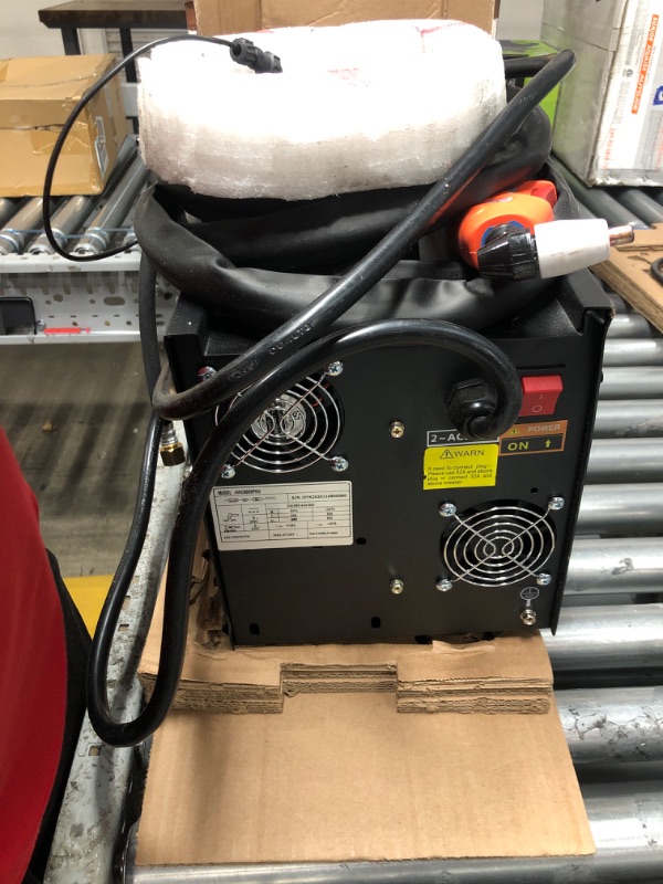 Photo 1 of (MINOR DENTS see notes) Hobart 500564 Airforce 12ci Plasma Cutter with Built-In Air Compressor 120V, Brown & 770797 Tips Kit for XT40R Plasma Torch Cutter + Tips Kit