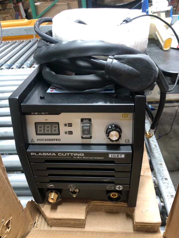 Photo 4 of (MINOR DENTS see notes) Hobart 500564 Airforce 12ci Plasma Cutter with Built-In Air Compressor 120V, Brown & 770797 Tips Kit for XT40R Plasma Torch Cutter + Tips Kit