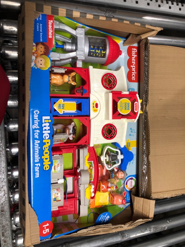 Photo 1 of Fisher-Price Little People Farm Toy, Toddler Playset with Lights Sounds and Smart Stages Learning Content, Frustration-Free Packaging SIOC/FFP