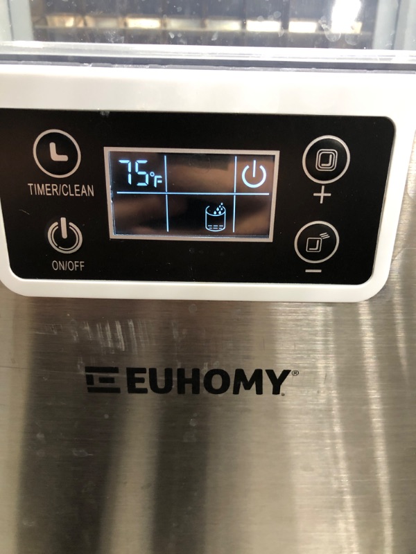 Photo 2 of EUHOMY Ice Maker Machine Countertop, 2 Ways to Add Water,45Lbs/Day 24 Pcs Ready in 13 Mins, Self-Cleaning Portable Compact Ice Cube Maker with Ice Scoop & Basket, Perfect for Home/Kitchen/Office/Bar
