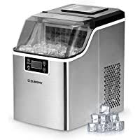 Photo 1 of EUHOMY Ice Maker Machine Countertop, 2 Ways to Add Water,45Lbs/Day 24 Pcs Ready in 13 Mins, Self-Cleaning Portable Compact Ice Cube Maker with Ice Scoop & Basket, Perfect for Home/Kitchen/Office/Bar
