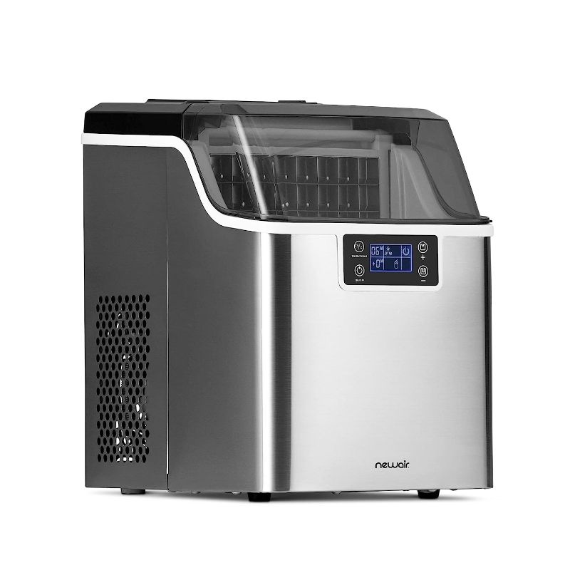 Photo 1 of Newair 45 lbs. Portable Countertop Clear Ice Maker with FrozenFall Technology, Custom Ice Thickness Controls, 24 Hour Timer, Large Viewing Ice Window, Perfect for Cocktails, Scotch, Soda
