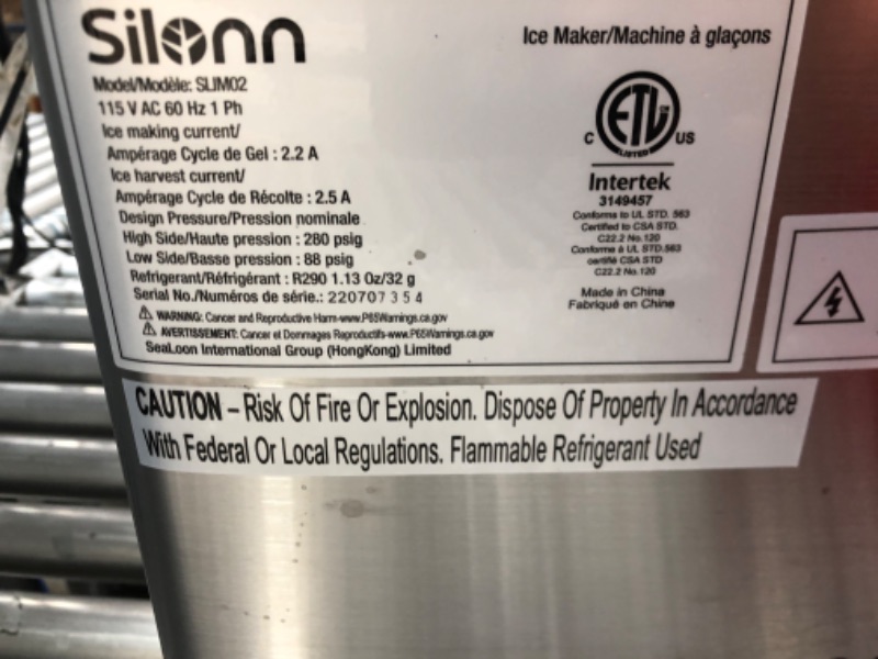 Photo 4 of Newair 45 lbs. Portable Countertop Clear Ice Maker with FrozenFall Technology, Custom Ice Thickness Controls, 24 Hour Timer, Large Viewing Ice Window, Perfect for Cocktails, Scotch, Soda
