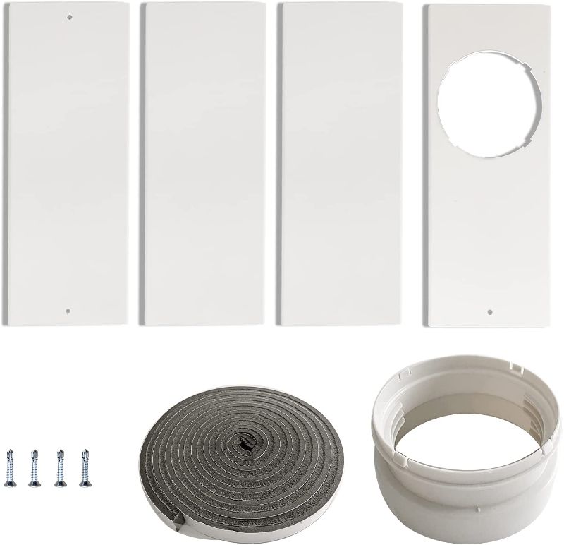 Photo 1 of **MISSING HARDWARE**  Portable Air Conditioner Window Seal Plates Kit, Plastic AC Vent Kit for Sliding Windows, Portable AC Duct, Adjustable Length Portable AC Vent Kit for 5.1/5.9 inch Air Conditioner Exhaust Hose
