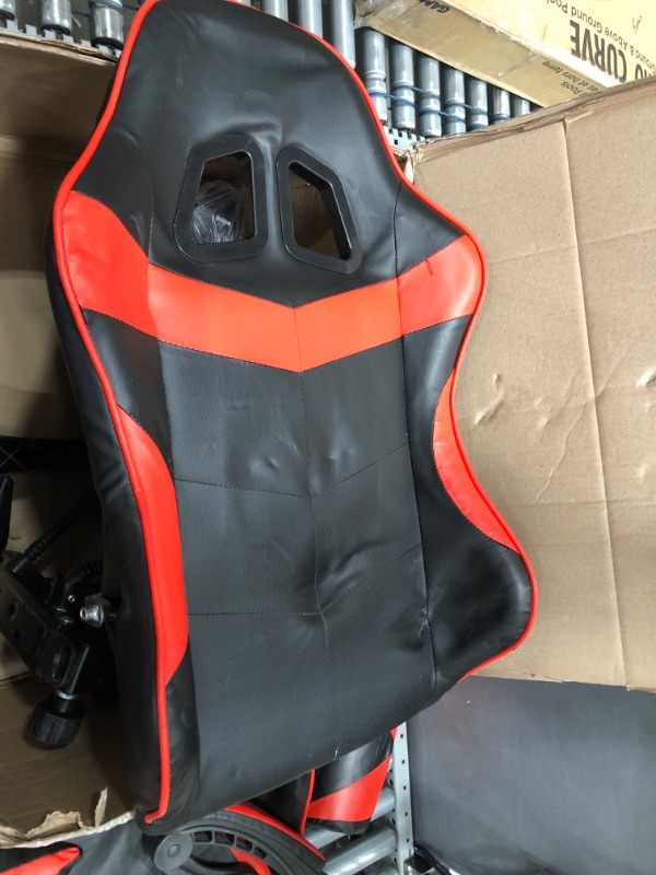 Photo 1 of **MISSING PARTS**DAMAGED** BLACK AND RED OFFICE GAMING CHAIR