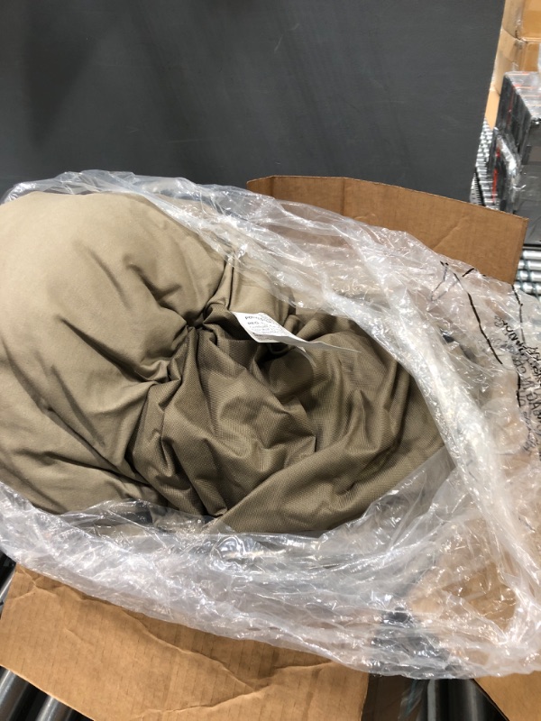 Photo 1 of 52 inch Khaki & Sherpa Bagel Dog Bed By Majestic Pet Products
