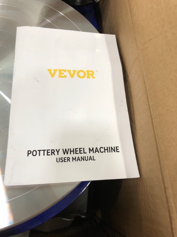 Photo 2 of VEVOR Pottery Wheel 28cm Pottery Forming Machine with Detachable Basin Foot Pedal Control 350W Art Craft DIY Clay Tool for Art Craft Work and Home DIY Blue, 18 Piece
