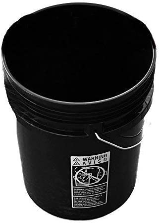 Photo 1 of 5 Gallon Black Plastic Buckets | 3 Pack | HDPE Plastic | Heavy Duty 90 Ml
