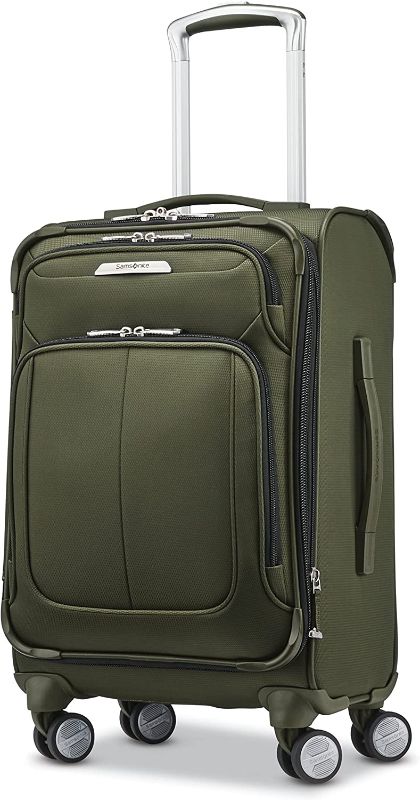 Photo 1 of Samsonite Solyte DLX Softside Expandable Luggage with Spinner Wheels, Cedar Green, Checked-Medium 25-Inch