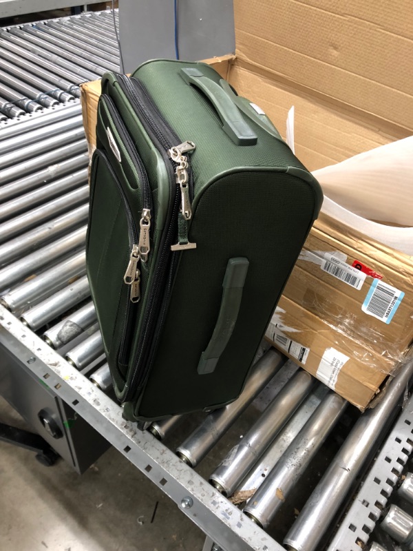 Photo 3 of Samsonite Solyte DLX Softside Expandable Luggage with Spinner Wheels, Cedar Green, Checked-Medium 25-Inch