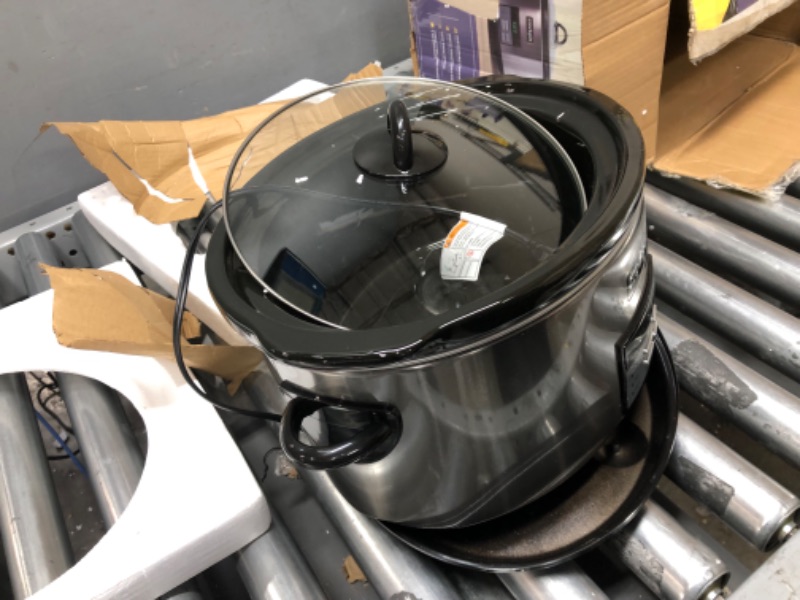 Photo 2 of *PARTS ONLY* Crockpot 8 Qt. Countdown Slow Cooker - Dark Stainless Steel