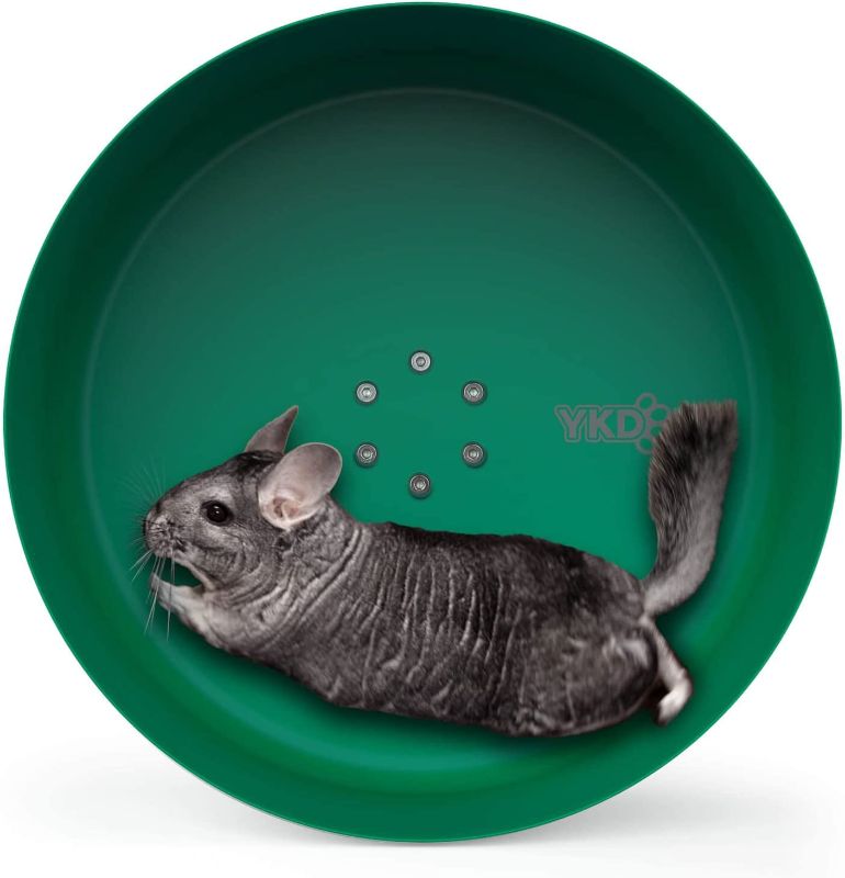 Photo 1 of 15" Aluminum Alloy Chinchilla Exercise Wheels - Large Small Animals Running Wheels for Chinchilla Syria Hamsters Fancy Rats Hedgehog Other Small Animals
