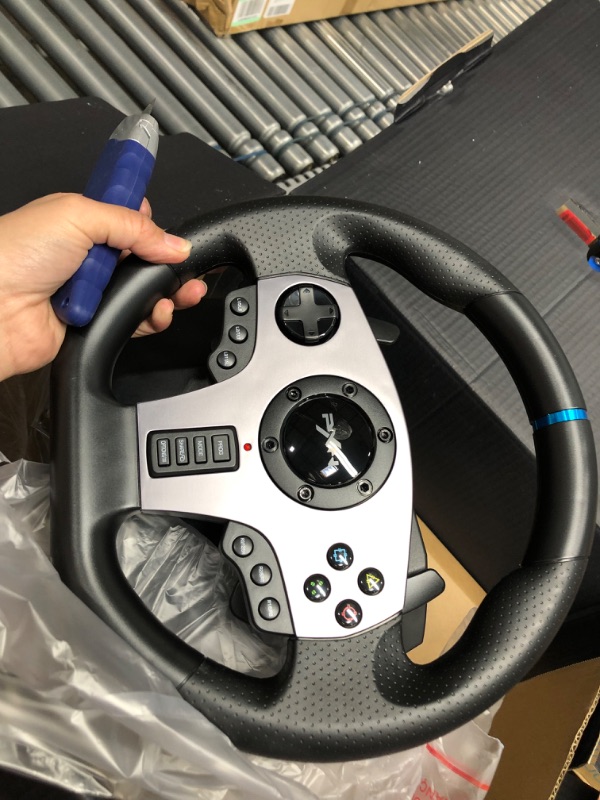 Photo 7 of Game Racing Wheel, PXN V9 270°/900° Adjustable Racing Steering Wheel, with Clutch and Shifter, Support Vibration and Headset Function, Suitable for PC, PS3, PS4, Xbox One, Nintendo Switch.