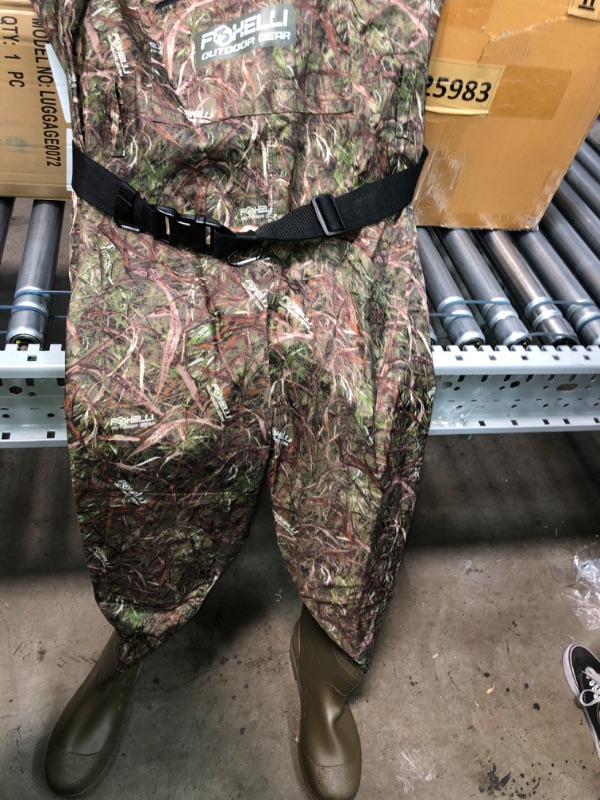 Photo 4 of *missing accessories//similar to stock photo * Foxelli Neoprene Chest Waders, Camo Hunting & Fishing Waders for Men & Women with Boots, Waterproof Bootfoot Waders
